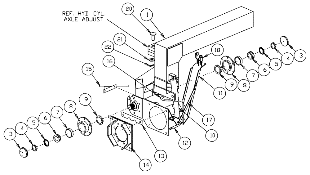 Схема запчастей Case IH 3185 - (04-014) - STRUT ASSEMBLY - REAR Suspension & Frame