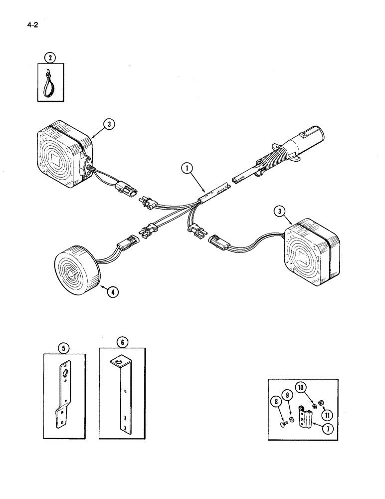 Схема запчастей Case IH 696 - (4-02) - ELECTRICAL SYSTEM (04) - ELECTRICAL SYSTEMS