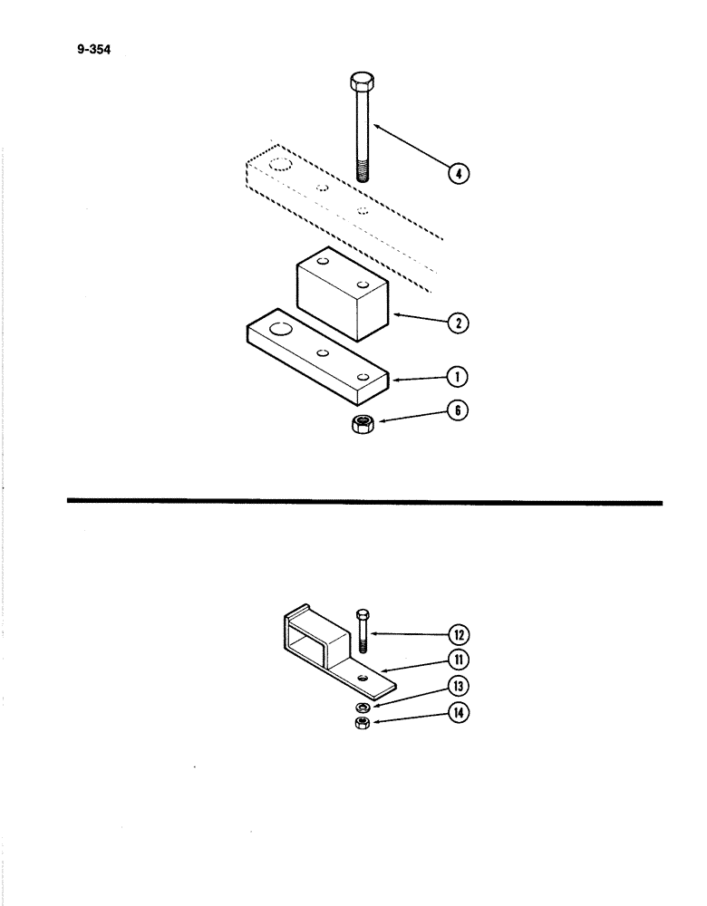 Схема запчастей Case IH 4894 - (9-354) - DRAWBAR YOKE (09) - CHASSIS/ATTACHMENTS