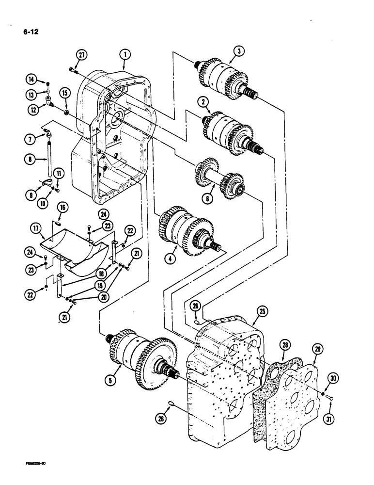 Схема запчастей Case IH 9170 - (6-12) - TRANSMISSION (CONTD) (06) - POWER TRAIN