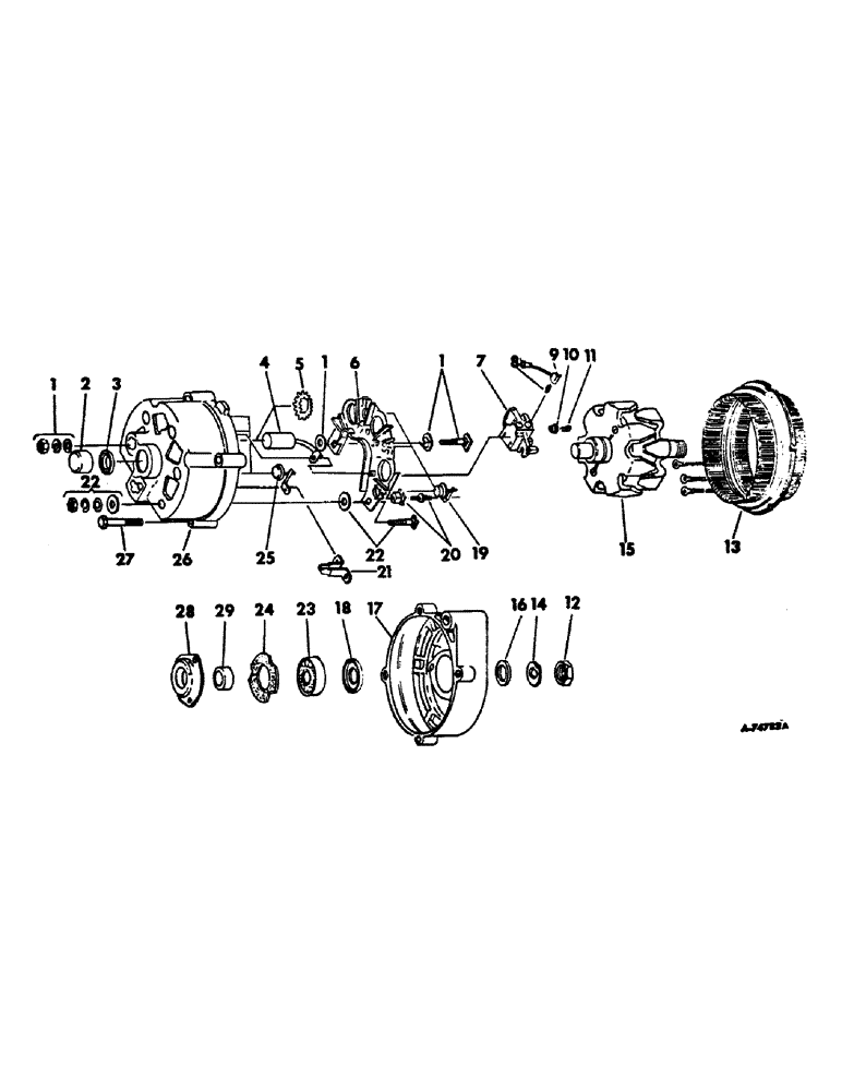 Схема запчастей Case IH 403 - (238) - ALTERNATOR GENERATOR, DELCO REMY, COMBINE S/N 941 AND ABOVE (55) - ELECTRICAL SYSTEMS