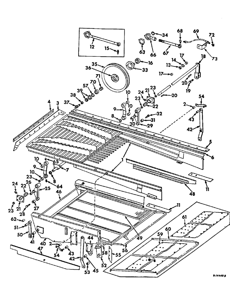 Схема запчастей Case IH 315 - (R-23) - SEPARATOR, GRAIN PAN, SHOE AND SIEVE Separation