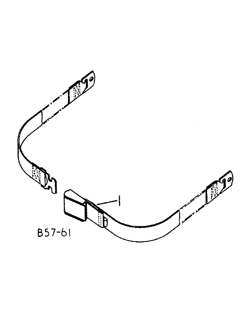 Схема запчастей Case IH 384 - (13-11) - SUPERSTRUCTURE, SEAT BELT ASSY, TRACTORS WITH ROPS (05) - SUPERSTRUCTURE