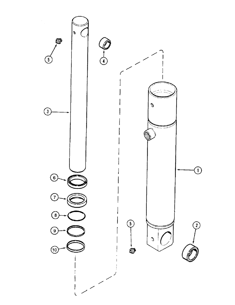 Схема запчастей Case IH 8920 - (8-032) - HITCH CYLINDER ASSEMBLY, 1-3/4 INCH BORE (08) - HYDRAULICS