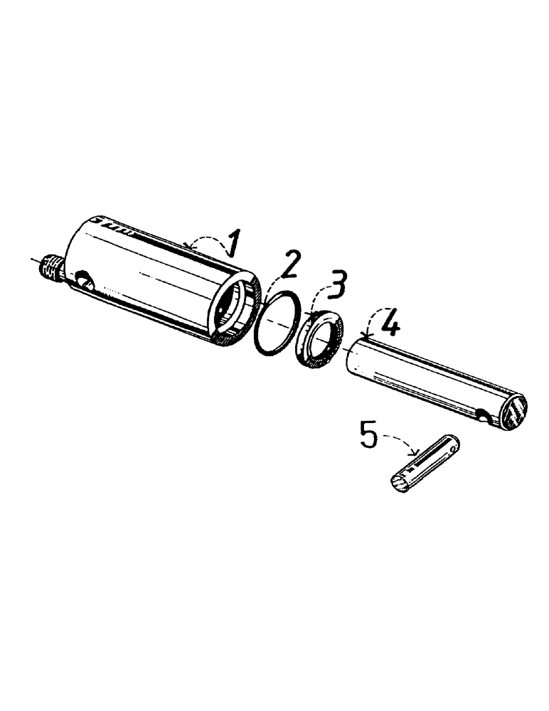 Схема запчастей Case IH 7000 - (B02-05) - HYDRAULIC CYLINDER, HEIGHT INDICATOR 7000 Hydraulic Components & Circuits