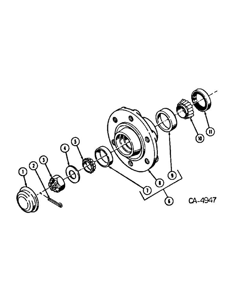 Схема запчастей Case IH 725 - (D-20) - HUB ASSEMBLY 