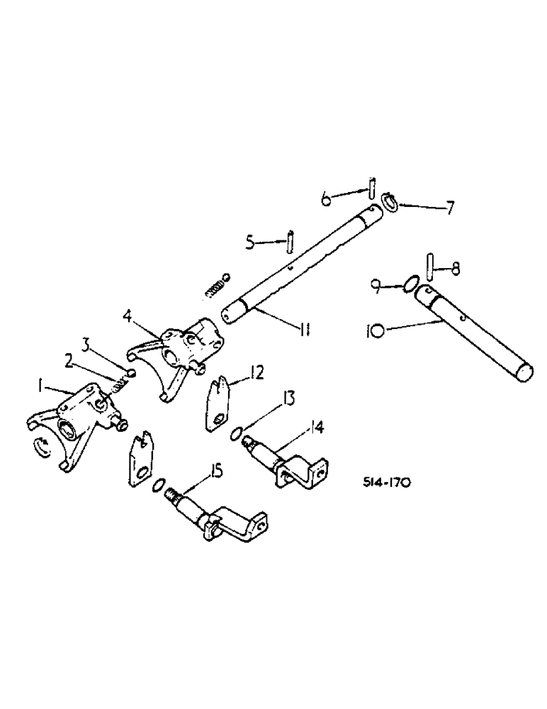 Схема запчастей Case IH 574 - (07-067) - GEAR SHIFT MECHANISM, RANGE TRANSMISSION (04) - Drive Train