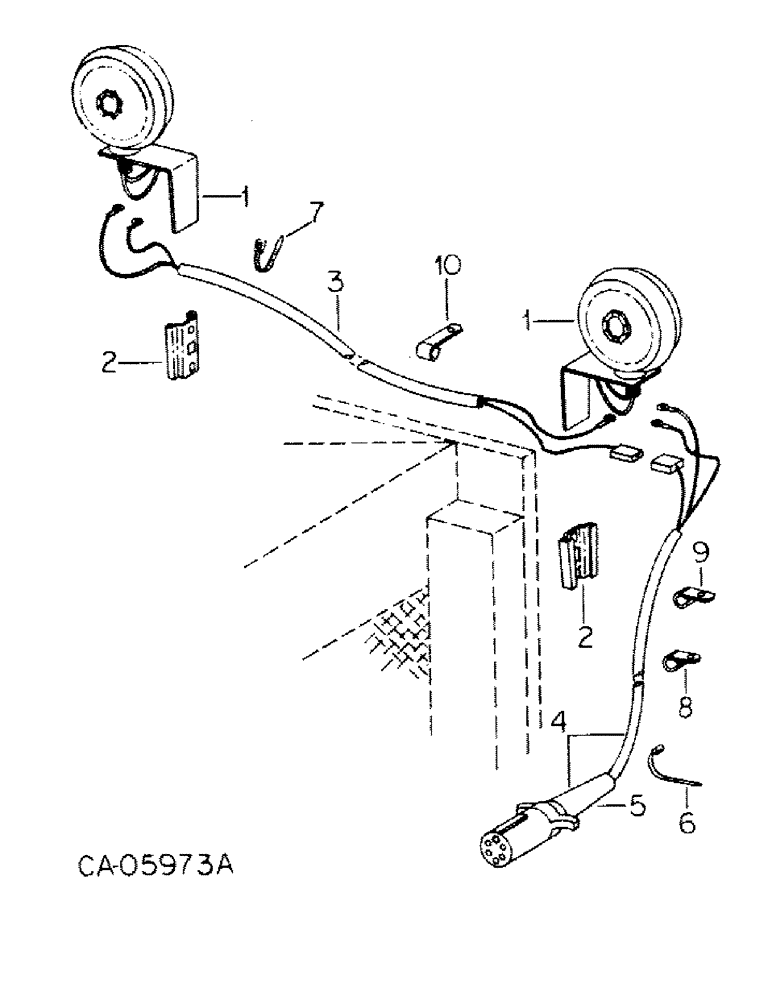 Схема запчастей Case IH 130 - (H-16) - FLASHING WARNING LIGHT ATTACHMENT 