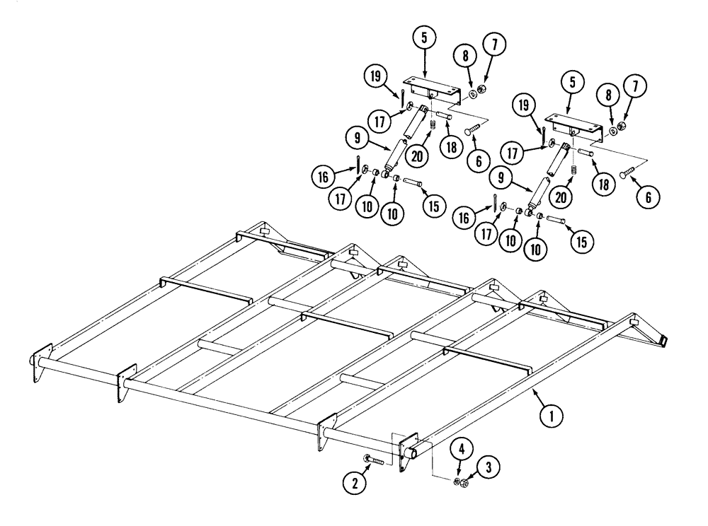 Схема запчастей Case IH 2155 - (9C-42) - BASKET COMPACTOR (15) - HANDLING SYSTEM