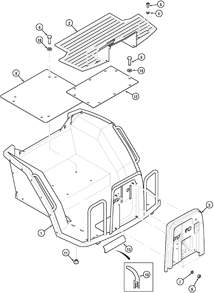 Схема запчастей Case IH CX90 - (09-18) - PLATFORM (09) - CHASSIS/ATTACHMENTS