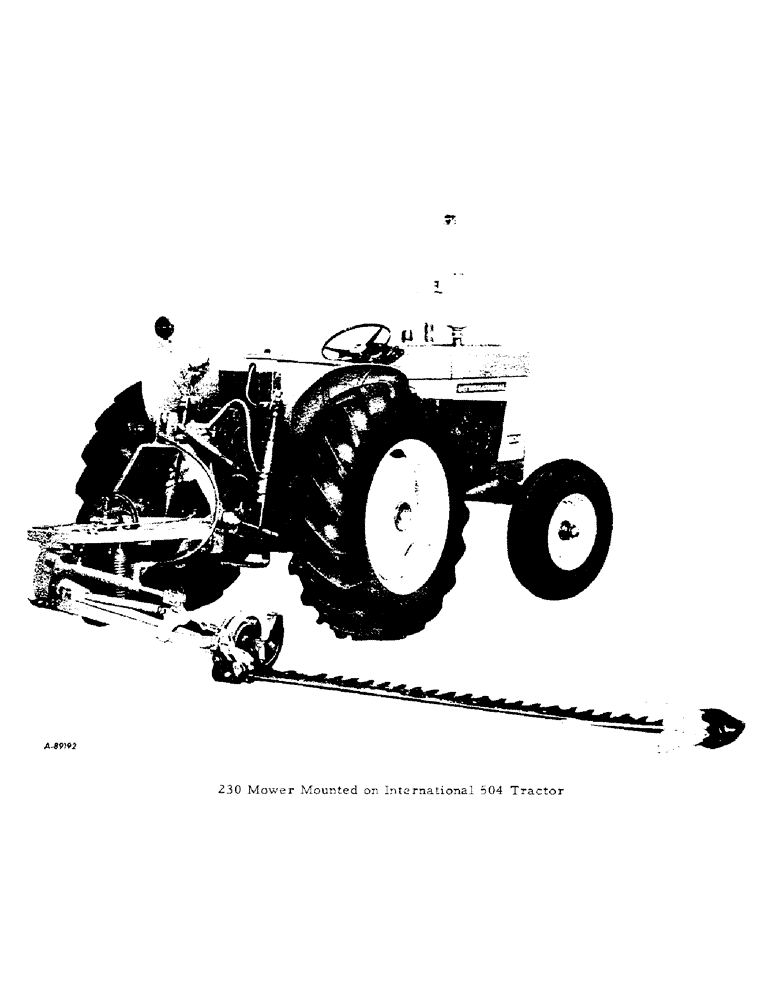 Схема запчастей Case IH 230 - (J-02) - 230 MOWER MOUNTED ON INTERNATIONAL 504 TRACTOR 