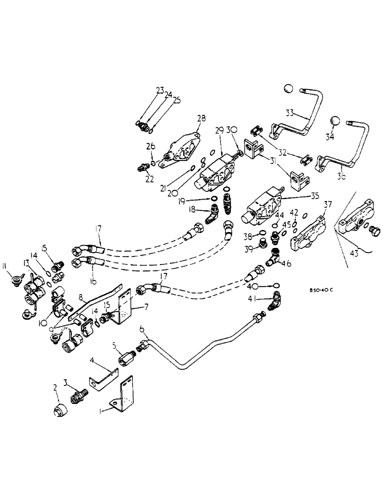 Схема запчастей Case IH 258 - (10-018) - AUXILIARY VALVES (07) - HYDRAULICS