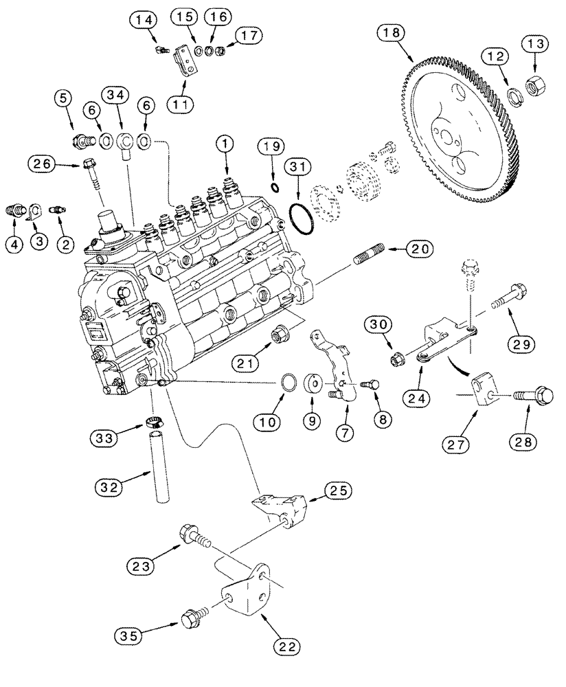 Схема запчастей Case IH 420 - (03-06) - FUEL INJECTION - PUMP AND DRIVE (02) - FUEL SYSTEM