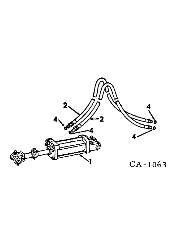 Схема запчастей Case IH 830 - (A-33) - HYDRAULIC CYLINDER AND CONNECTIONS 