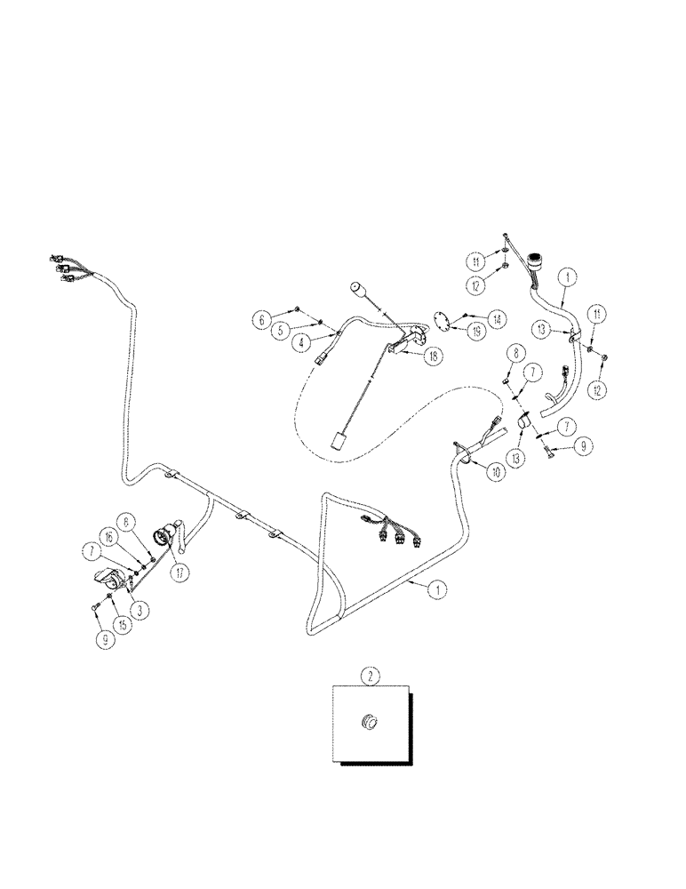 Схема запчастей Case IH STX275 - (04-28) - HARNESS REAR FRAME, WITH MANUAL REMOTE (04) - ELECTRICAL SYSTEMS