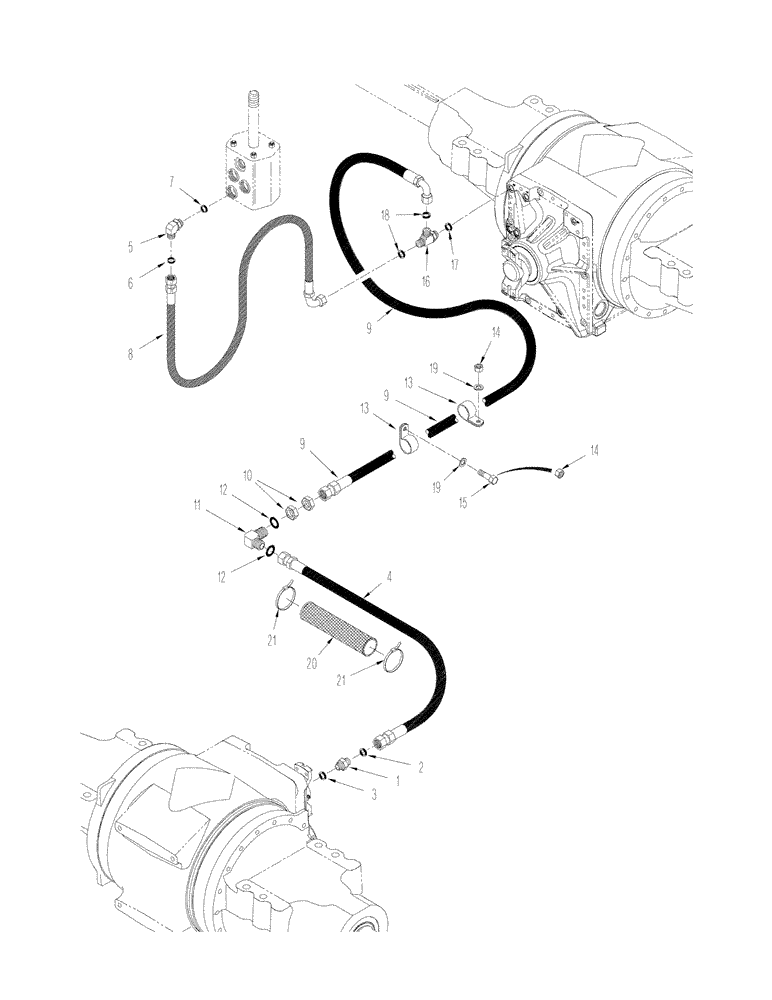 Схема запчастей Case IH STX450 - (07-03) - 400 SERIES AXLE - SERVICE BRAKE CIRCUIT (07) - BRAKES