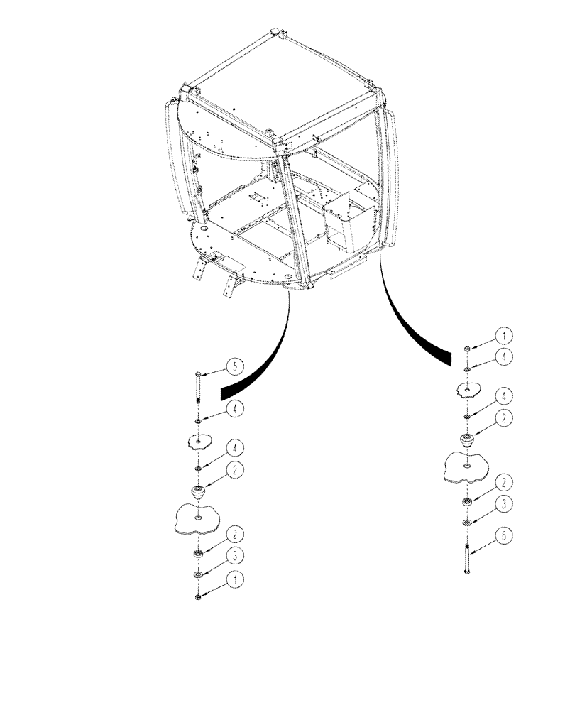 Схема запчастей Case IH STX325 - (09-10) - CAB MOUNTING (09) - CHASSIS/ATTACHMENTS
