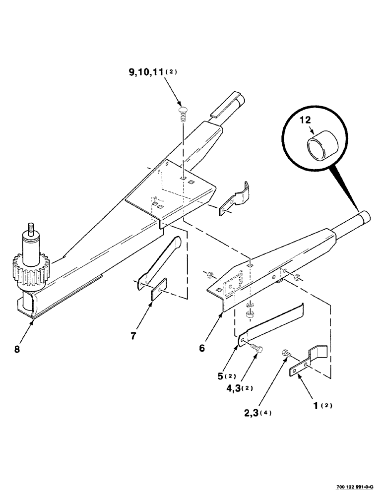 Схема запчастей Case IH 8465T - (6-08) - DUAL TWINE ARM ASSEMBLY (14) - BALE CHAMBER