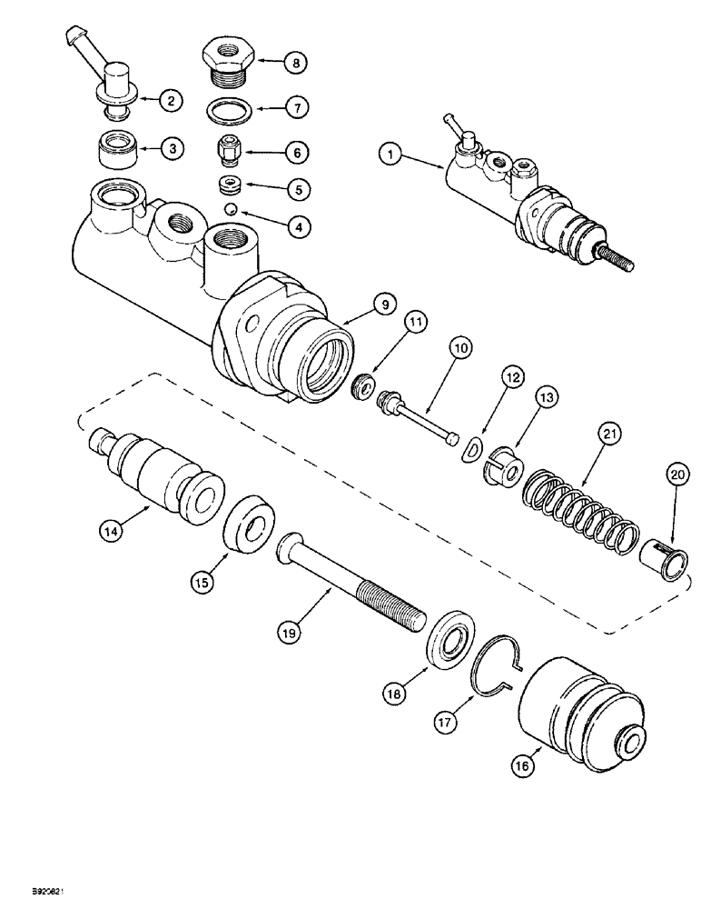 Схема запчастей Case IH 1800 - (7-12) - MASTER BRAKE CYLINDER (5.1) - BRAKES