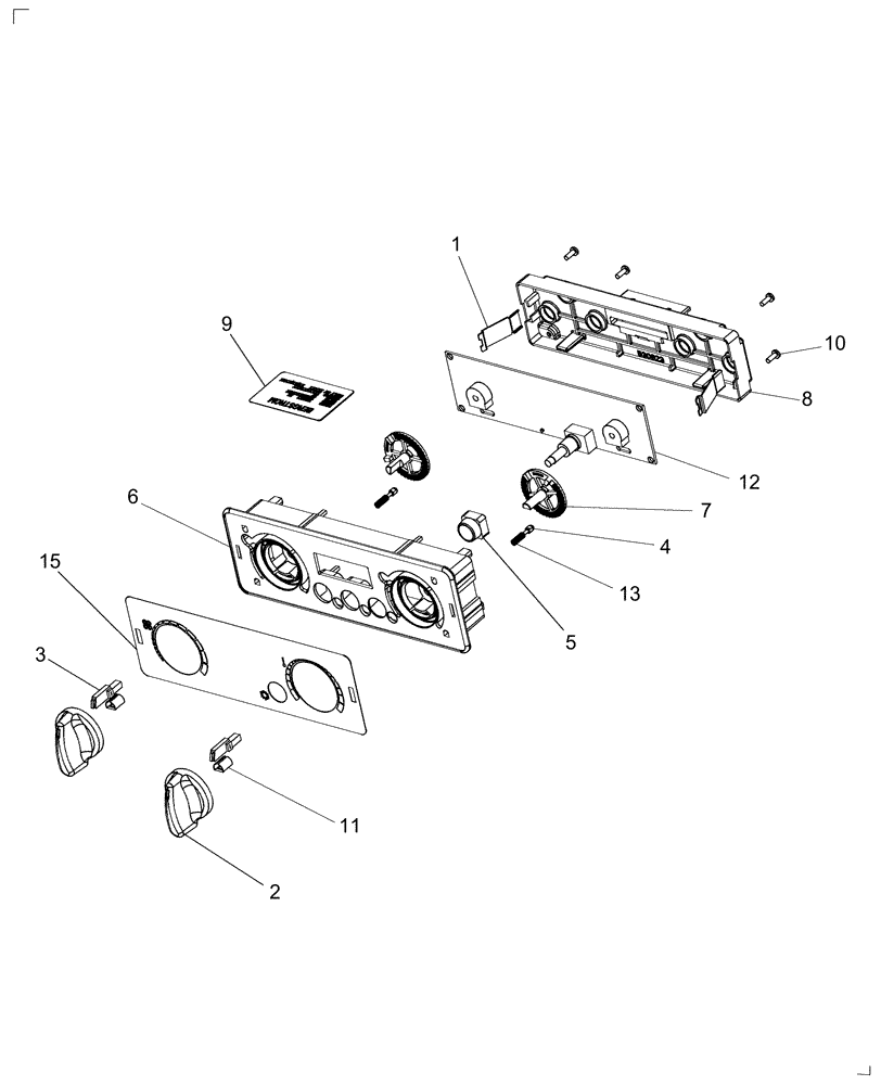 Схема запчастей Case IH WD1903 - (10.20[2]) - AIR CONDITIONER CONTROL, MANUAL, P.I.N. Y8G661200 & AFTER (10) - CAB