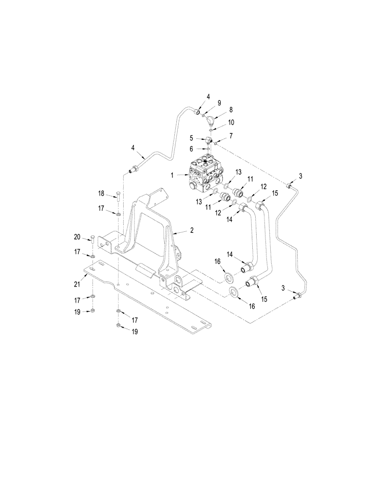 Схема запчастей Case IH STEIGER 330 - (08-21) - PRIORITY VALVE AND ATTACHING PARTS (08) - HYDRAULICS