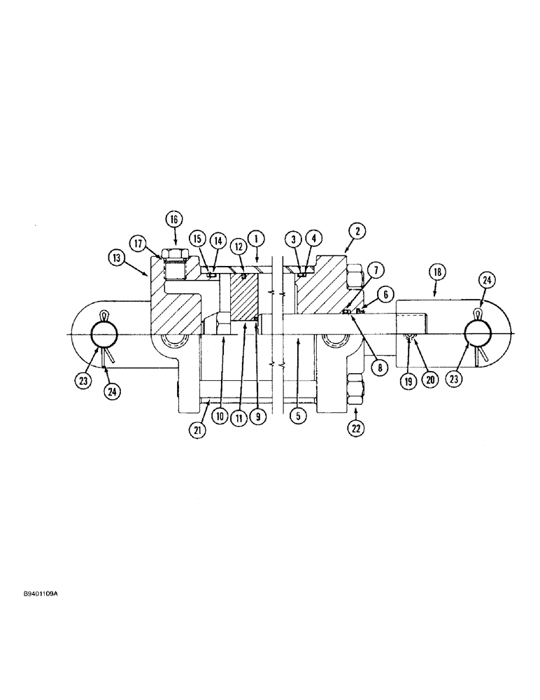 Схема запчастей Case IH 7100 - (8-66) - TRANSPORT WHEEL LIFT CYLINDER, 818146C92, 4-1/2 ID X 8 INCH STROKE, PRINCE (08) - HYDRAULICS