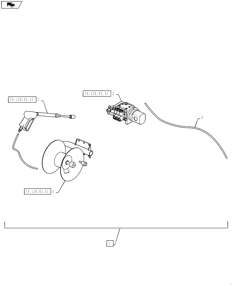 Схема запчастей Case IH 810 - (78.120.03.AE) - PRESSURE WASHER ASSEMBLY (78) - SPRAYING