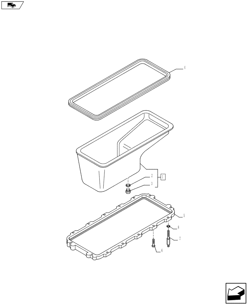 Схема запчастей Case IH F3AE0684K E910 - (10.102.01) - OIL SUMP & RELATED PARTS - MY11 8120 (10) - ENGINE