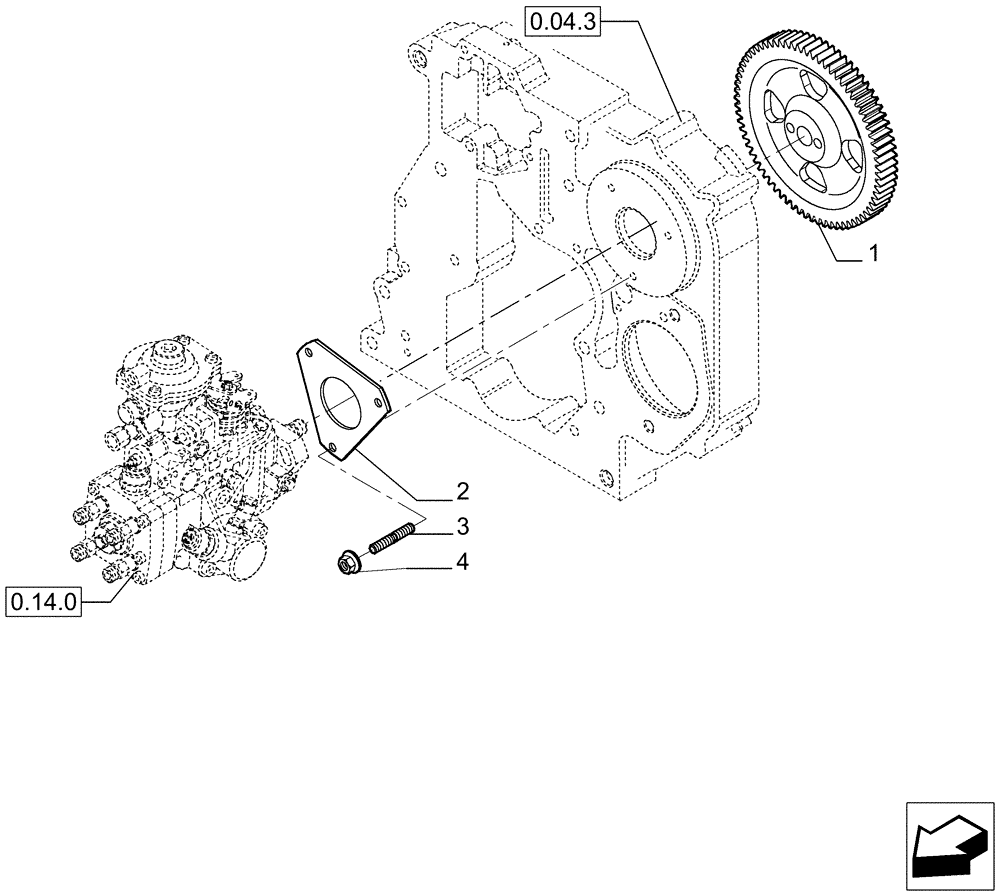 Схема запчастей Case IH P170 - (0.14.2[01]) - INJECTION PUMP - CONTROL (02) - ENGINE