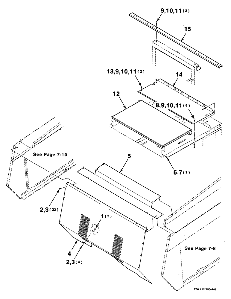 Схема запчастей Case IH 8580 - (07-06) - SHIELDS ASSEMBLY, TOP AND FRONT (12) - MAIN FRAME