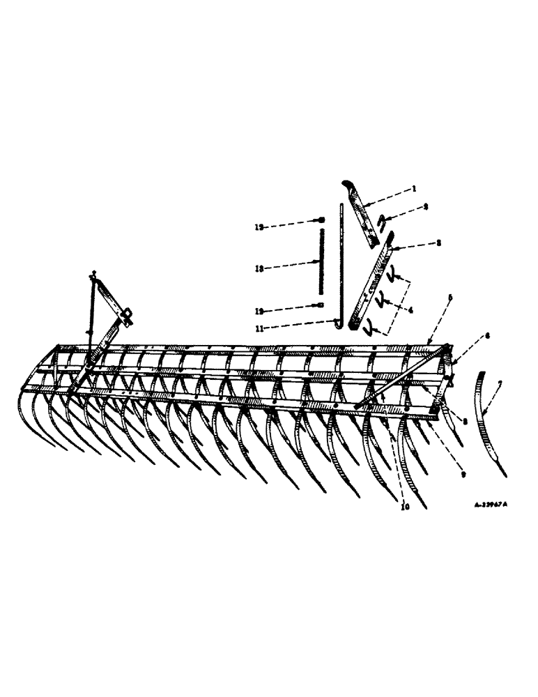 Схема запчастей Case IH F-144 - (B-31) - WEEDER MULCHER, ONE SECTION 