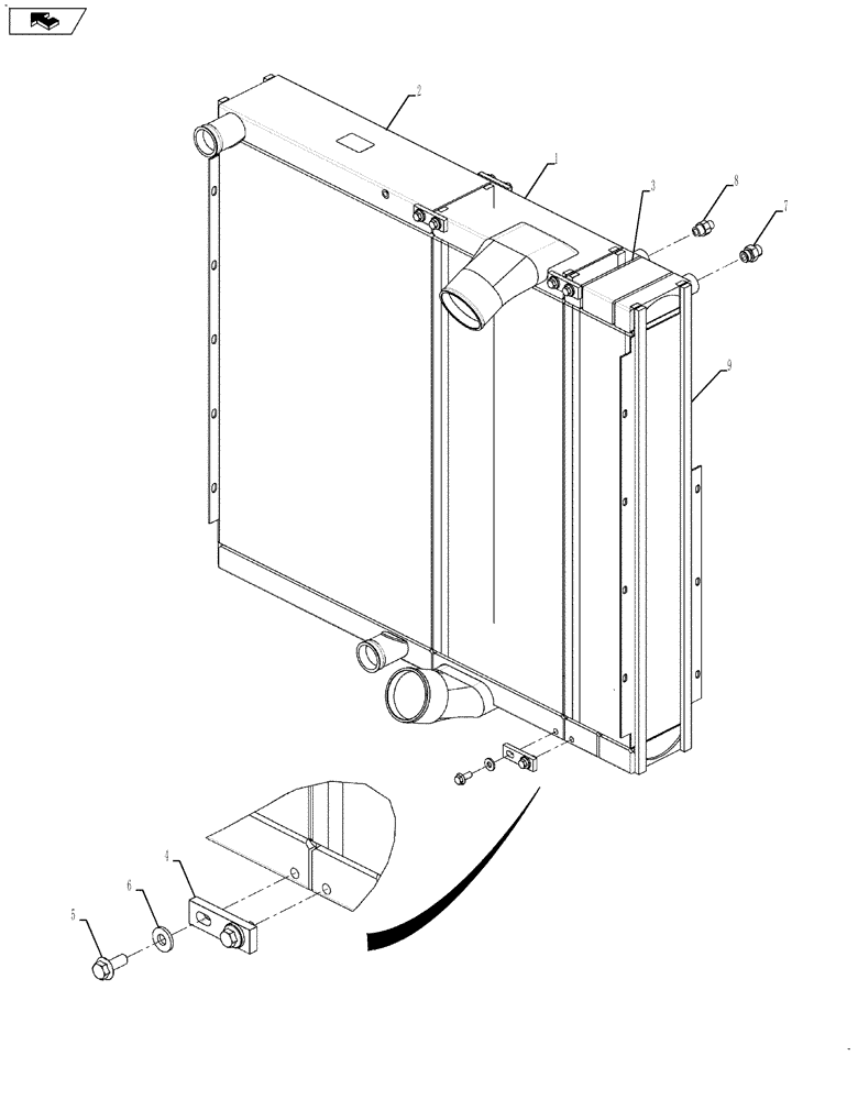 Схема запчастей Case IH 635 - (10.310.01) - AFTERCOOLER (10) - ENGINE