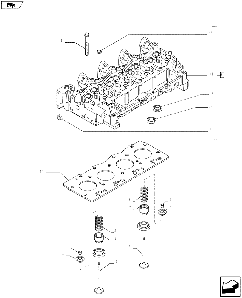 Схема запчастей Case IH F4CE9484L J603 - (10.101.01) - CYLINDER HEAD (2856015) (10) - ENGINE