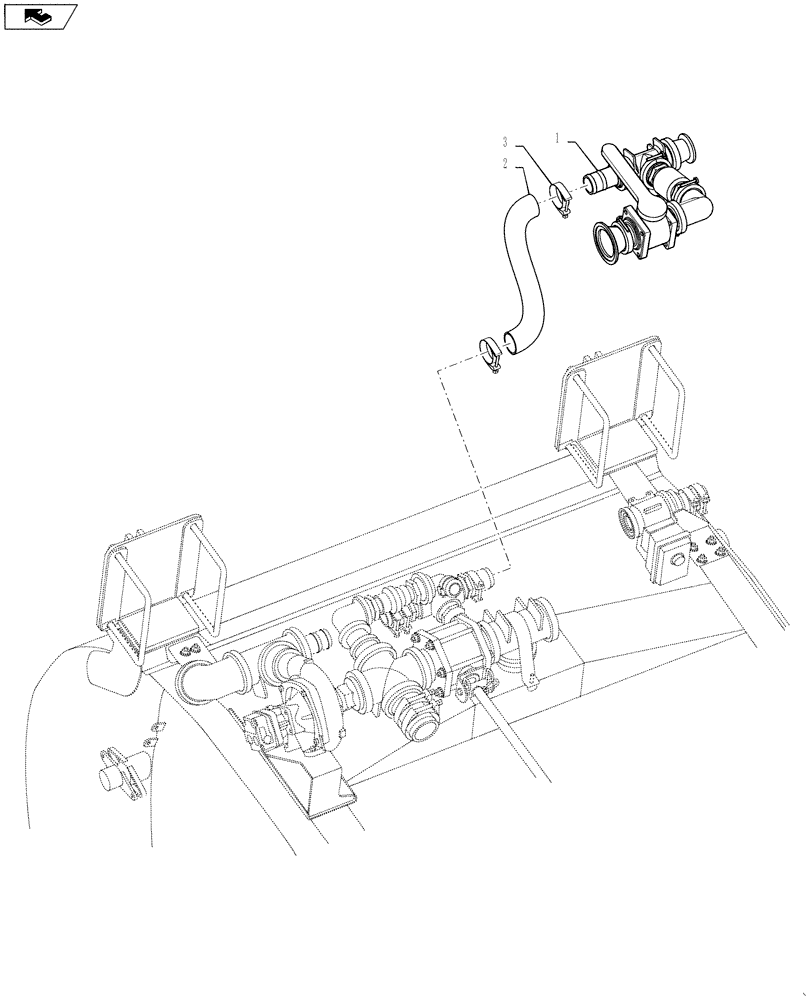 Схема запчастей Case IH 4420 - (09-064) - SUCTION FILL GROUP Liquid Plumbing