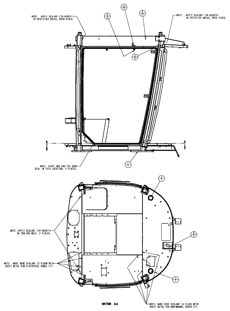 Схема запчастей Case IH SPX4260 - (02-003[01]) - CAB EXTERIOR GROUP Cab Exterior