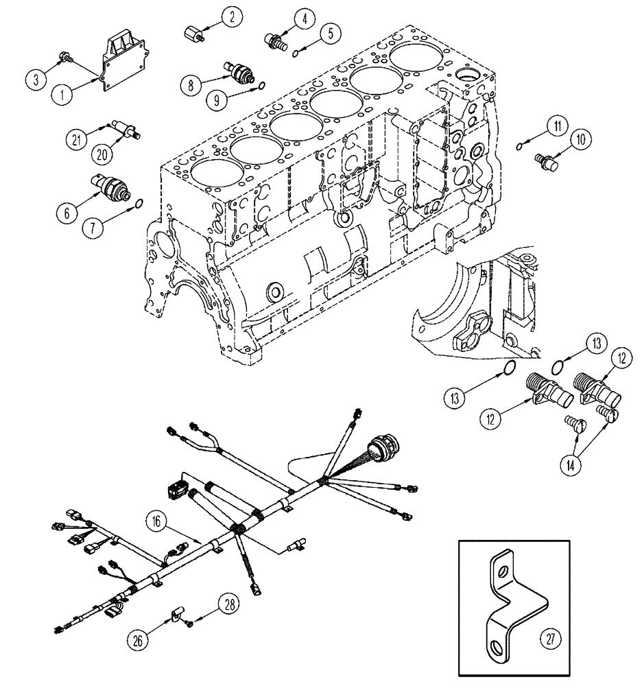 Схема запчастей Case IH FLX3010 - (02-068) - ENGINE - CONTROL MODULE, FLX 3510 (01) - ENGINE