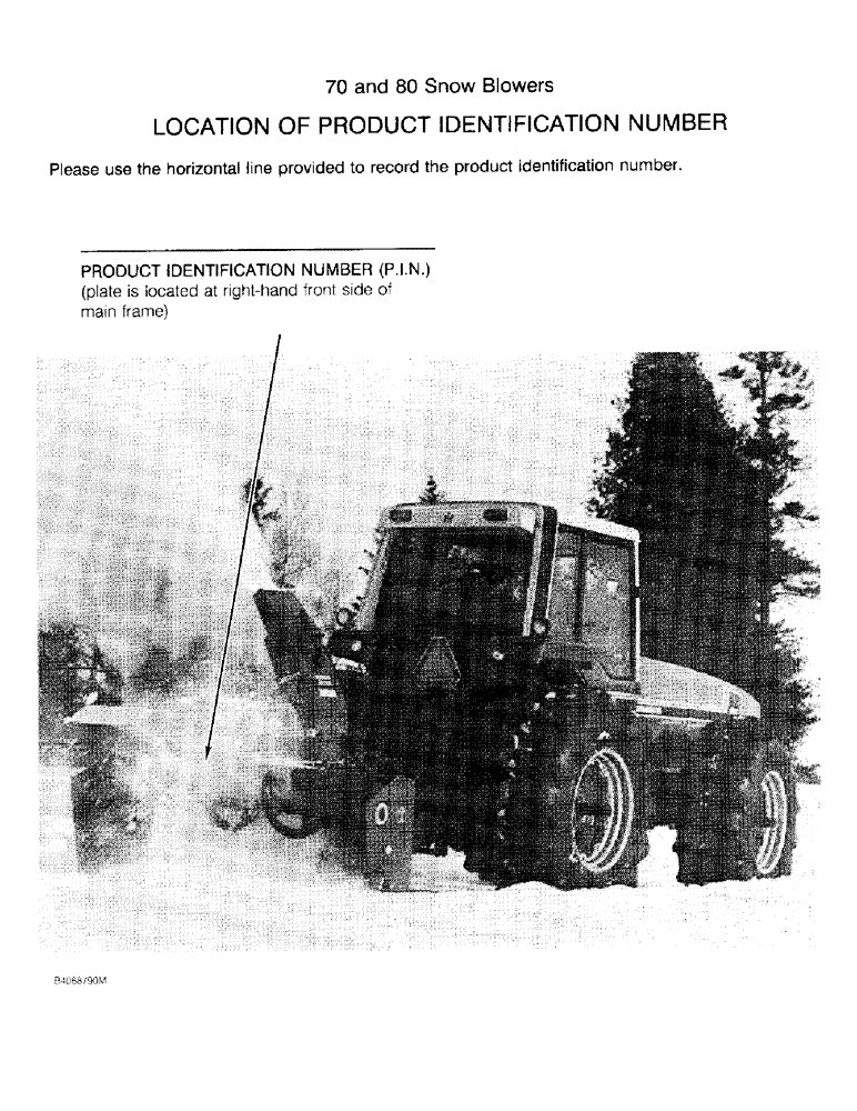 Схема запчастей Case IH 70 - (1-02) - LOCATION OF PRODUCT IDENTIFICATION NUMBER (00) - PICTORIAL INDEX