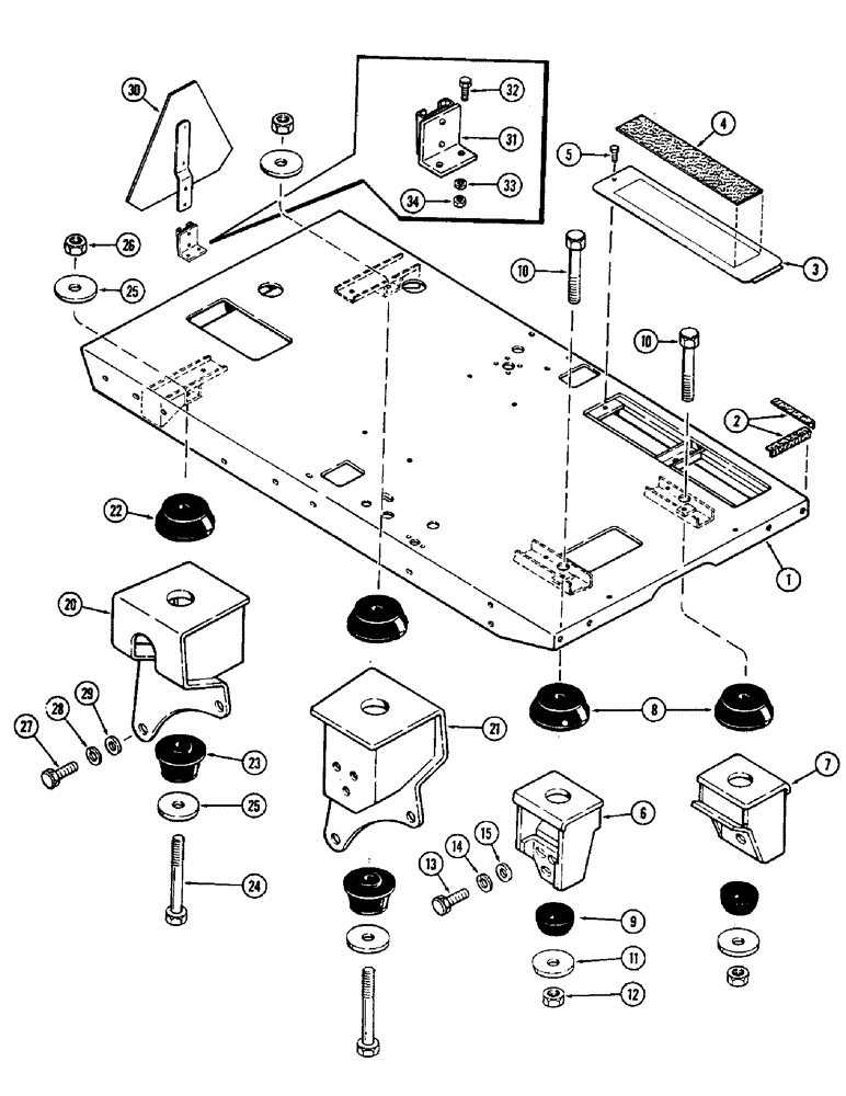 Схема запчастей Case IH 1370 - (242) - PLATFORM (09) - CHASSIS/ATTACHMENTS