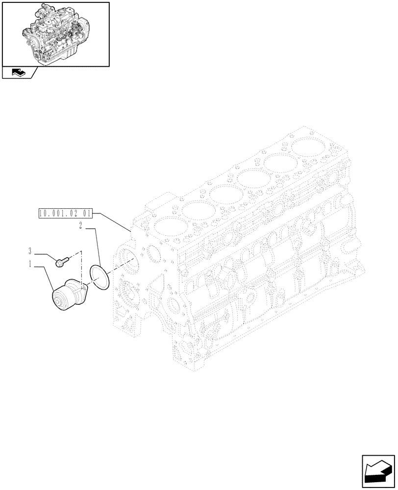 Схема запчастей Case IH F4GE9684R J603 - (10.402.02) - WATER PUMP (2852293) 