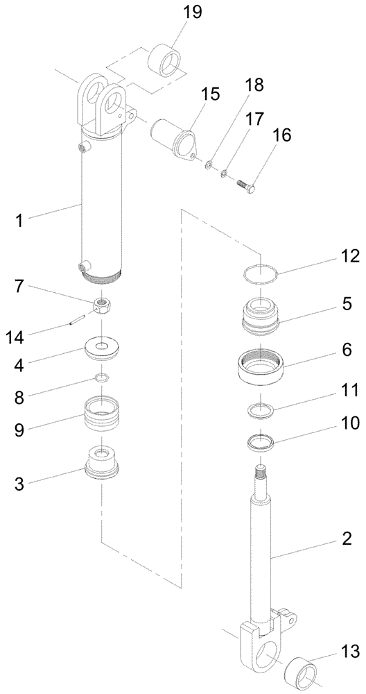 Схема запчастей Case IH A7000 - (B02.10[01]) - Hydraulic Cylinder {Basecutter Lift 7700} (07) - HYDRAULICS