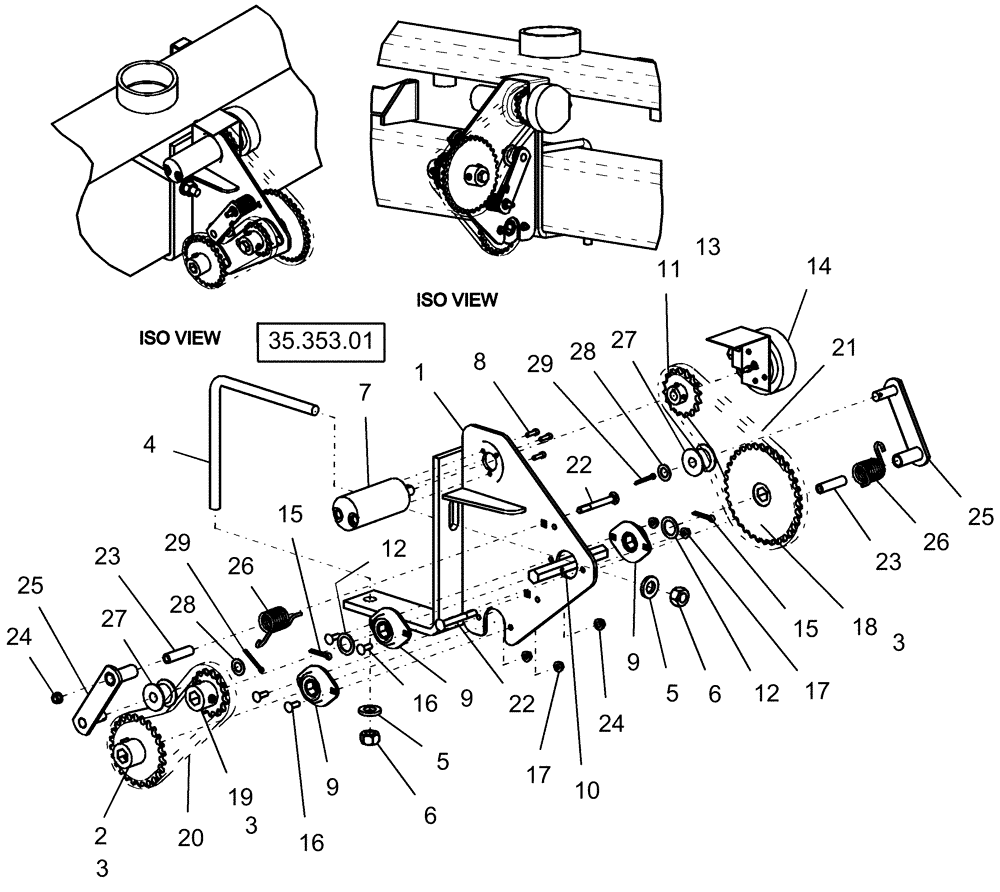 Схема запчастей Case IH 1250 - (35.720.01[01]) - HYDRAULICS - DRIVE TRANSMISSION - 24 ROW (35) - HYDRAULIC SYSTEMS