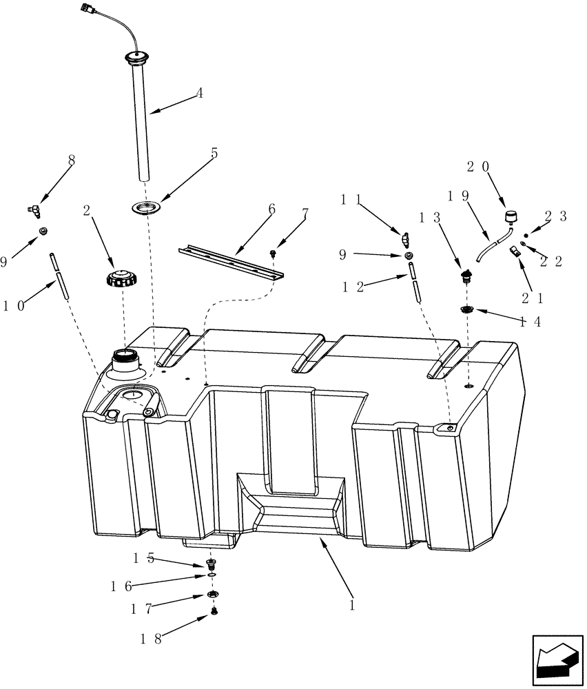 Схема запчастей Case IH 2577 - (10.214.09) - FUEL TANK (10) - ENGINE