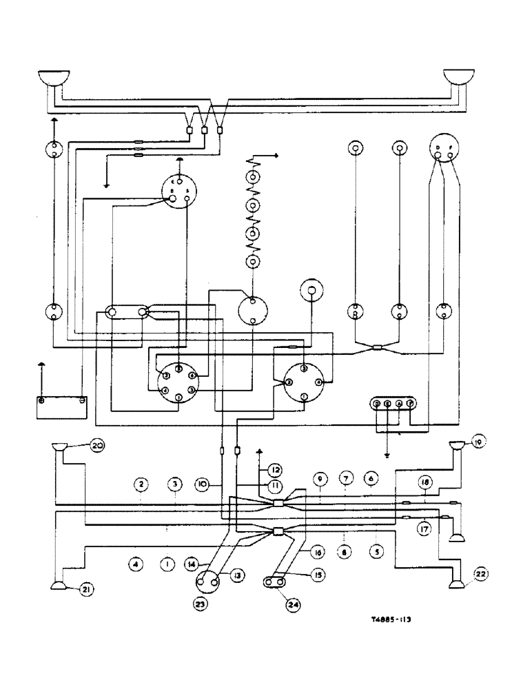 Схема запчастей Case IH 434 - (3-22) - RTA LIGHTING ATTACHMENT, DIESEL - ELECTRICAL (04) - ELECTRICAL SYSTEMS