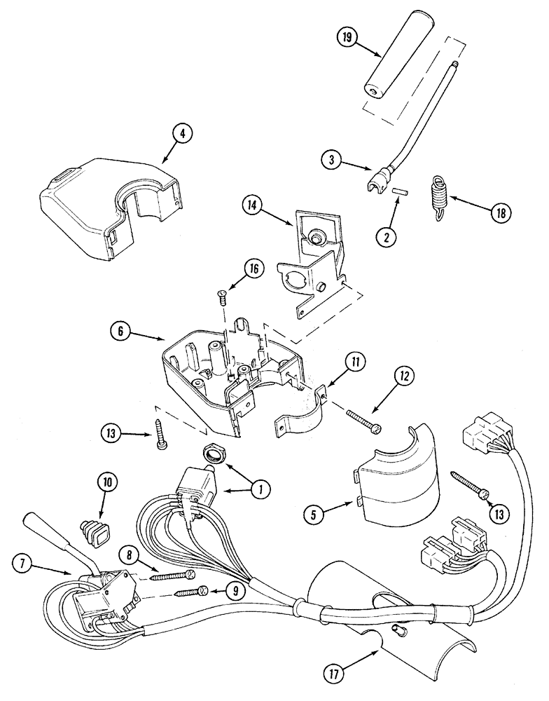 Схема запчастей Case IH 5130 - (6-060) - TRANSMISSION, FORWARD/REVERSE SHUTTLE CONTROLS, JJF1017718 - 1029999 (06) - POWER TRAIN