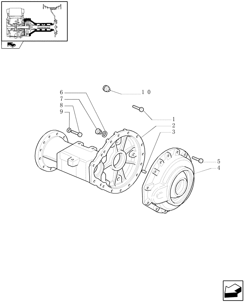 Схема запчастей Case IH FARMALL 80 - (1.48.1[03]) - SIDE REDUCER BOX AND COVERS (05) - REAR AXLE