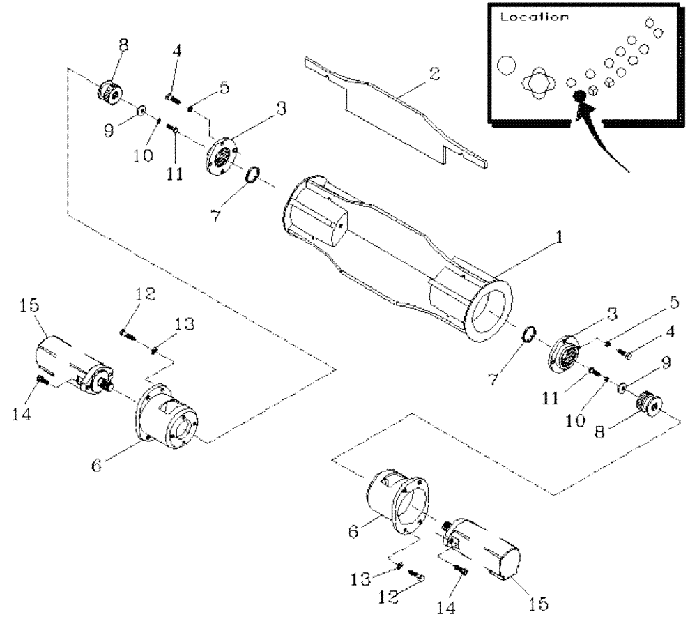 Схема запчастей Case IH 7700 - (A05[04]) - BUTTLIFT ROLLER Mainframe & Functioning Components