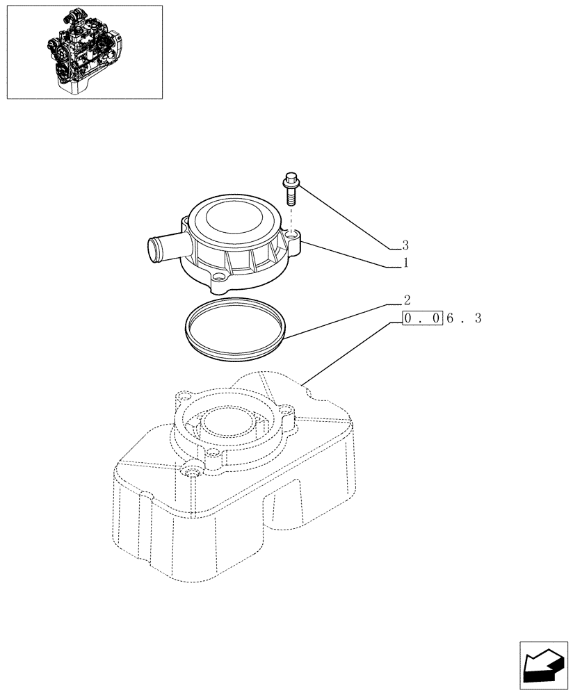 Схема запчастей Case IH F4BE0484C D601 - (0.04.5[01]) - BREATHER - ENGINE 