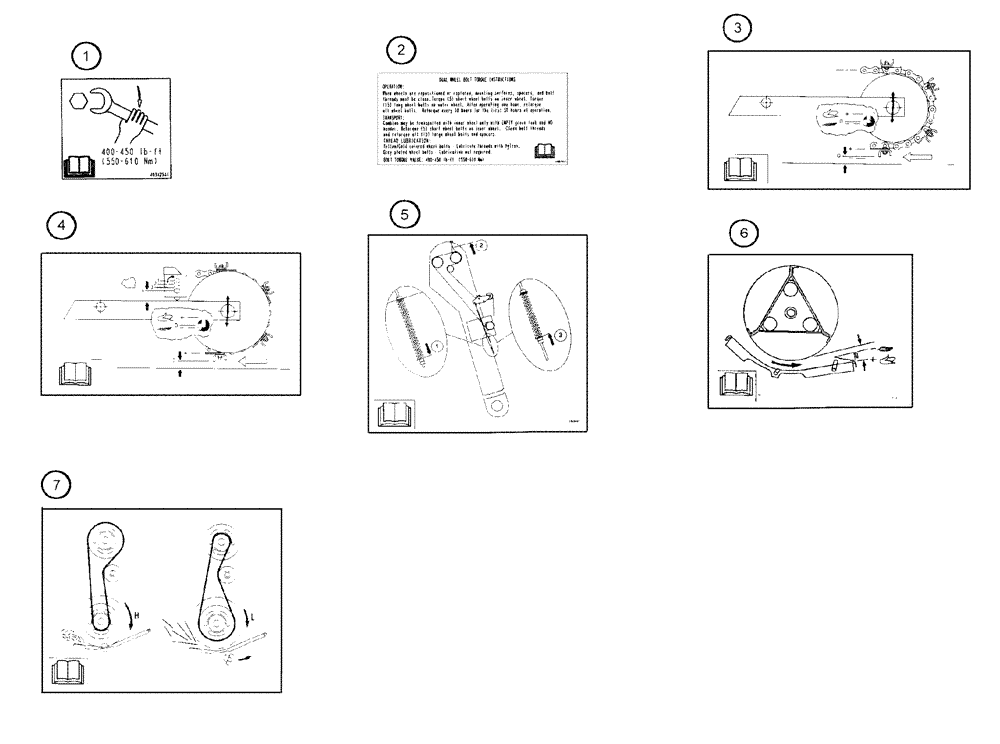 Схема запчастей Case IH 2388 - (09H-21) - DECALS - INFORMATION DECALS WITH READ OPERATORS MANUAL SYMBOL (12) - CHASSIS