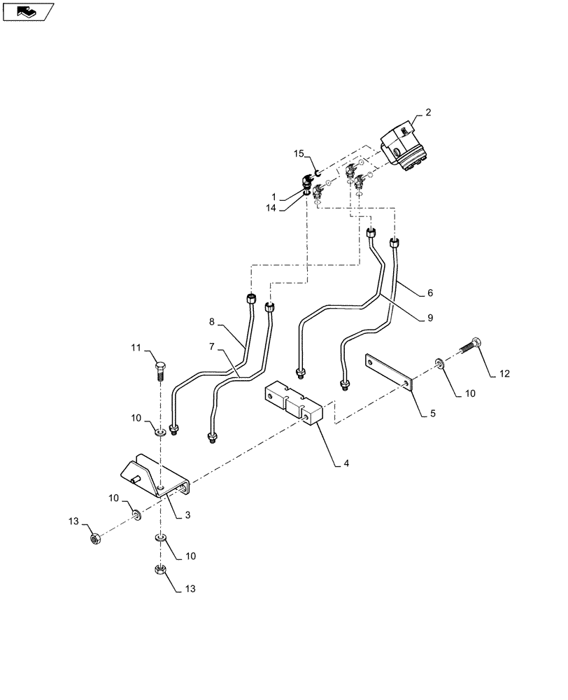 Схема запчастей Case IH QUADTRAC 500 - (41.200.02[03]) - STEERING - HYDRAULIC CONTROL - QUADTRAC (41) - STEERING