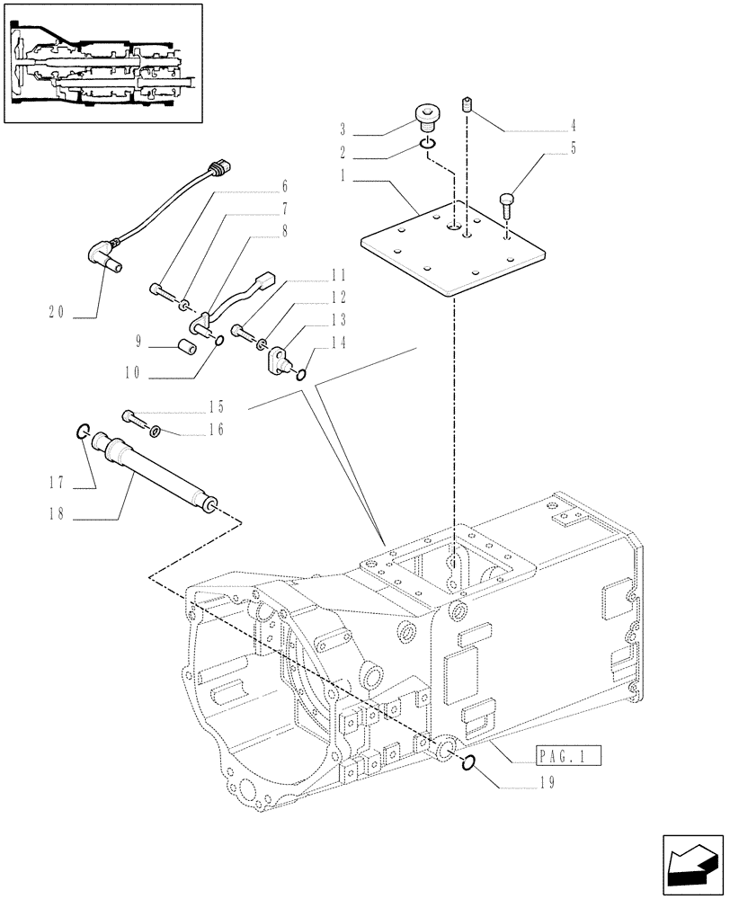 Схема запчастей Case IH MXM155 - (1.21.0[02]) - HOUSING, GEARS (03) - TRANSMISSION